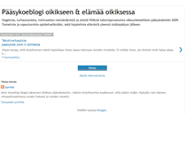Tablet Screenshot of oikiksenpaasykoeblogi.blogspot.com
