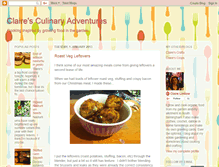 Tablet Screenshot of clairesculinaryadventures.blogspot.com