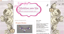 Desktop Screenshot of miminhosparaelas.blogspot.com