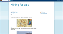 Desktop Screenshot of miningforsale.blogspot.com