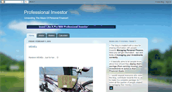 Desktop Screenshot of professionalinvestor.blogspot.com