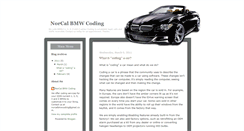 Desktop Screenshot of norcalbmwcoding.blogspot.com