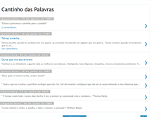 Tablet Screenshot of cantinhodaspalavras.blogspot.com