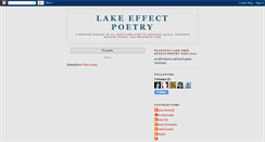 Desktop Screenshot of lakeeffectpoetry.blogspot.com