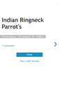 Mobile Screenshot of indianringneckparrots.blogspot.com