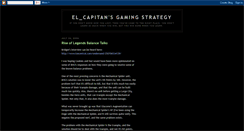 Desktop Screenshot of elcapitansgamingstrategy.blogspot.com