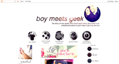 Desktop Screenshot of boymeetsgeek.blogspot.com