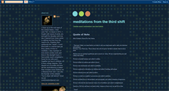 Desktop Screenshot of meditationsfromthethirdshift.blogspot.com