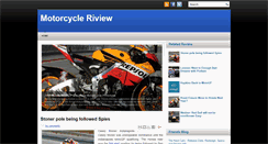 Desktop Screenshot of motorcycleriview.blogspot.com