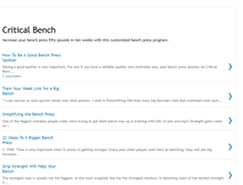 Tablet Screenshot of critical-bench.blogspot.com