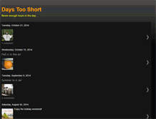Tablet Screenshot of daystooshort.blogspot.com
