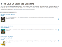 Tablet Screenshot of 4theloveofdogsdoggrooming.blogspot.com