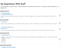 Tablet Screenshot of myexperiencewithstuff.blogspot.com