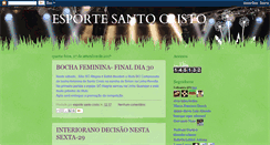 Desktop Screenshot of esportesantocristo.blogspot.com