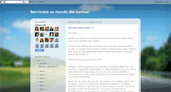 Desktop Screenshot of bemvindosaomundodossonhos.blogspot.com