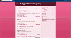Desktop Screenshot of mrhigginsliteracygroup.blogspot.com