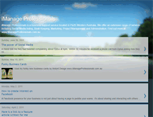 Tablet Screenshot of imanageprofessionals.blogspot.com
