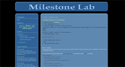 Desktop Screenshot of milestonelab.blogspot.com