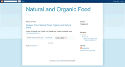 Desktop Screenshot of naturalandorganicfood.blogspot.com