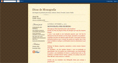 Desktop Screenshot of dicasdemonografia.blogspot.com