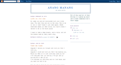 Desktop Screenshot of anangmanang.blogspot.com
