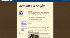 Desktop Screenshot of becomingaknight.blogspot.com