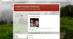 Desktop Screenshot of hopeshuntingadventures.blogspot.com