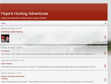 Tablet Screenshot of hopeshuntingadventures.blogspot.com