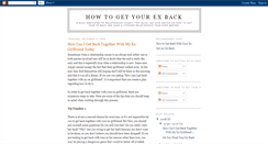 Desktop Screenshot of gettingmyexback.blogspot.com
