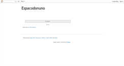 Desktop Screenshot of espacodonuno.blogspot.com