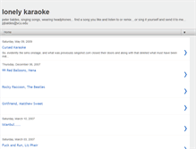 Tablet Screenshot of lonelykaraoke.blogspot.com