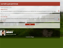 Tablet Screenshot of construyecaminos.blogspot.com