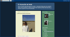 Desktop Screenshot of elrinconcillodeheidi.blogspot.com