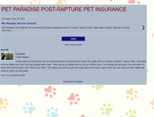 Tablet Screenshot of petparadisepetinsurance.blogspot.com