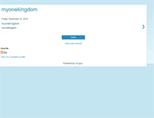 Tablet Screenshot of myonekingdom.blogspot.com