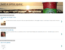 Tablet Screenshot of justalittlespace.blogspot.com