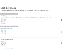 Tablet Screenshot of lostmodeldirections.blogspot.com