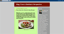 Desktop Screenshot of fromadietitiansperspective.blogspot.com