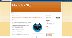 Desktop Screenshot of madebysql.blogspot.com