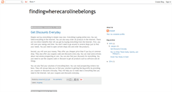 Desktop Screenshot of findingwherecarolinebelongs.blogspot.com