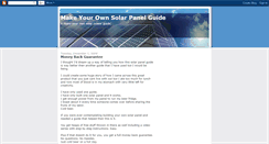 Desktop Screenshot of makeyourownsolarpanelguide.blogspot.com