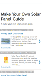 Mobile Screenshot of makeyourownsolarpanelguide.blogspot.com