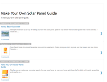 Tablet Screenshot of makeyourownsolarpanelguide.blogspot.com