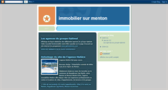 Desktop Screenshot of immobiliermenton.blogspot.com