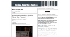 Desktop Screenshot of musicandrecordingtoolbox.blogspot.com