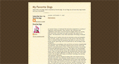 Desktop Screenshot of favorite-dogs.blogspot.com