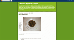 Desktop Screenshot of deliciousnigerianrecipes.blogspot.com