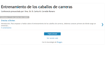 Tablet Screenshot of entrenamientocaballos.blogspot.com