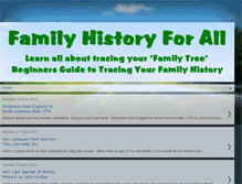 Tablet Screenshot of familyhistory4all.blogspot.com
