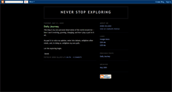 Desktop Screenshot of neverstopexploring.blogspot.com